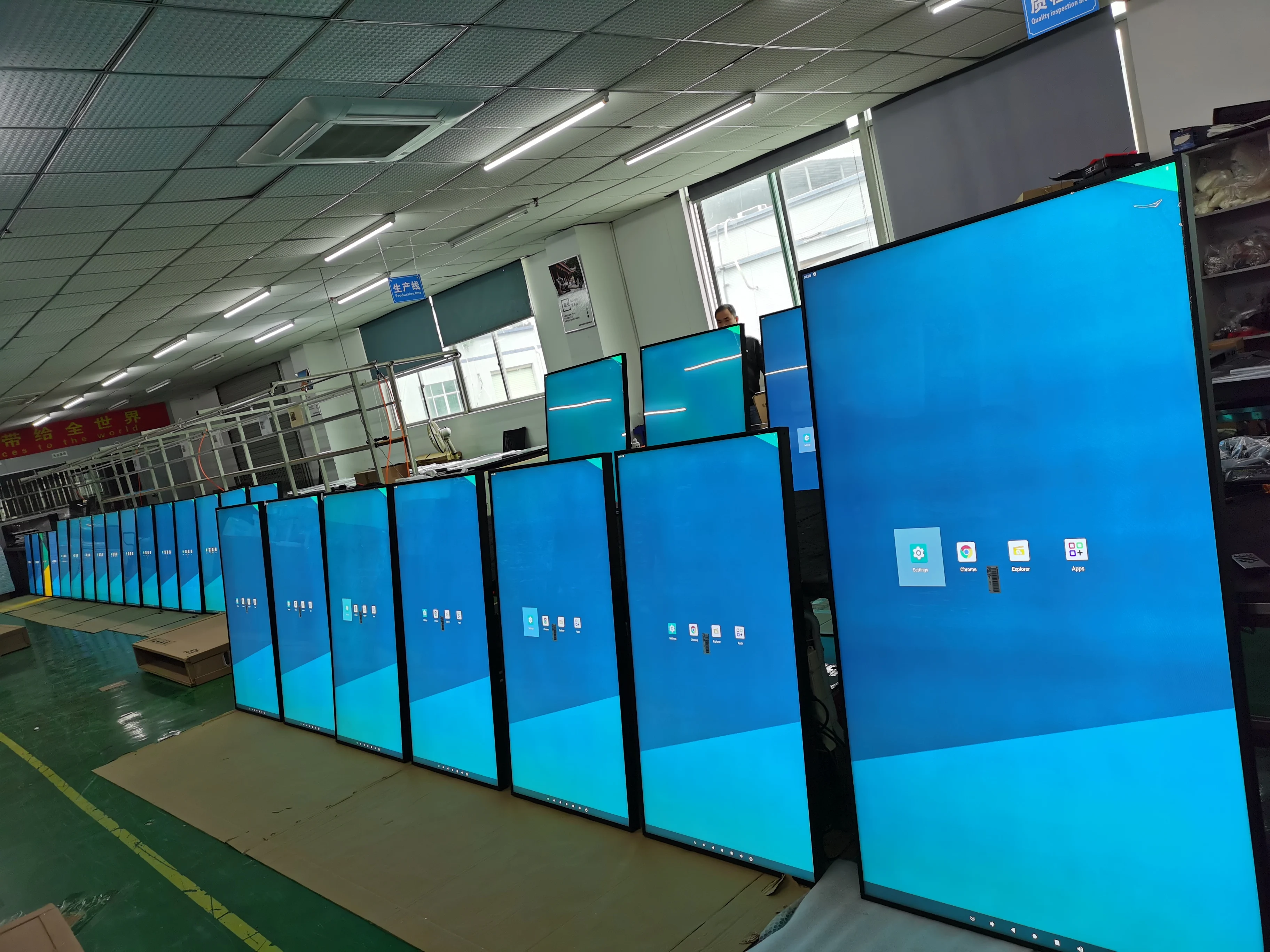 High Brightness Double-sided Ultra-thin Frame Supermarket Hotel 49 55 Inch Double Sided Window Facing Display Wall Mounted
