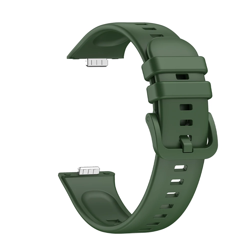 New Custom Logo Smart Watch Strap Solid Color Silicone Replacement Watch band Sport Band for Huawei Watch Fit 3 Strap