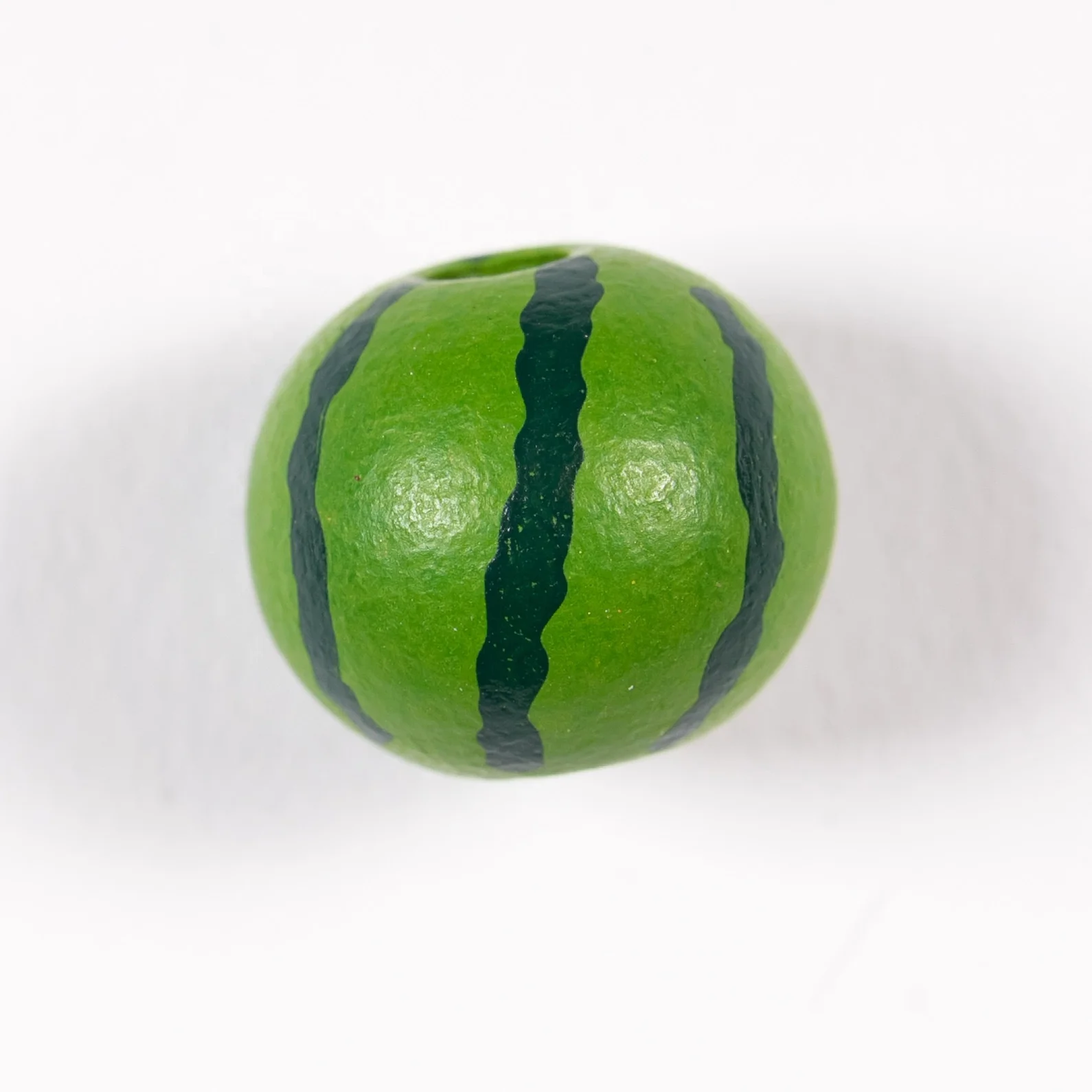 Wholesale Customized Green Red Round Wooden Beads Watermelon Wood Beadsfor Kids Crafts