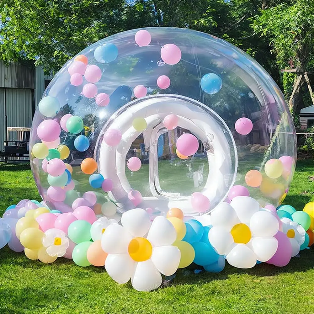 Bubble House Hotel Outdoor Single Tunnel  Party Kids Transparent Tent Lodge for Party Event Inflatable Bubble Bounce House