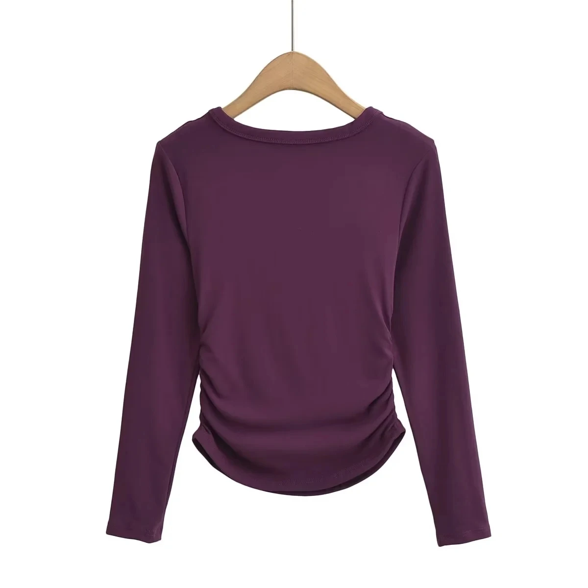 4 colorway square collar solid color long sleeve casual fashion women t shirts