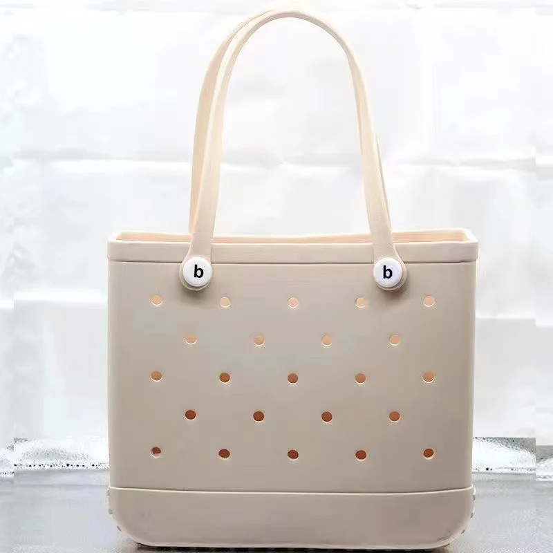 Customized Handbag Eco-Friendly Fashion EVA Bag Durable Waterproof Easy-to-clean Solid Tote Bag Bogg Bag Accessories