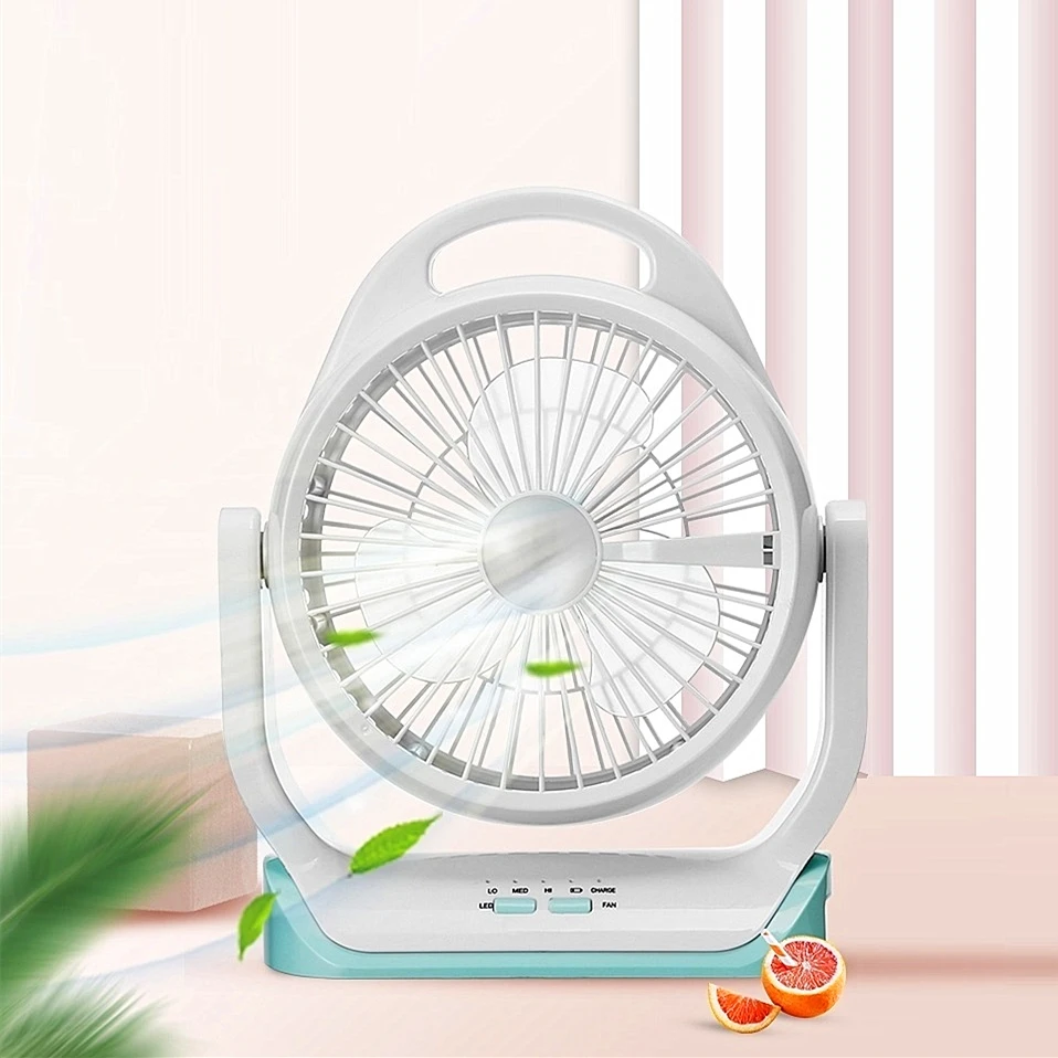 6 дюймов с батарейным питанием воздушный вентилятор охлаждения перезаряжаемые портативный USB электронный настольный со светодиодной подсветкой
