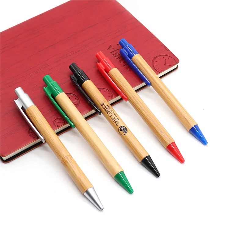 bamboo writing pen wooden pen stand Environmental marker pen