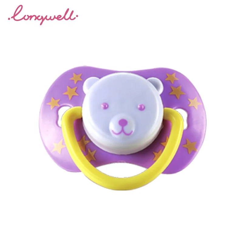 Ningbo Longwell OEM/ODM PP Baby Pacifier BPA Free Safe High Quality Cute Animals Shape Infant Soother Pacifier Teat Food Grade