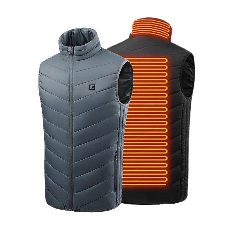 Men and Women 8 Heating Pads 7.4V Battery Heated Vest With Detachable Heated Hood