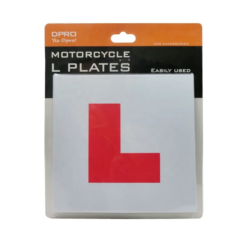 MOTORCYCLE L PLATE KIT CAR STICKER