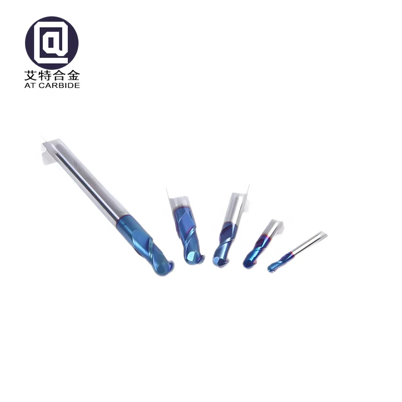 6mm 7mm 8mm 9mm 10mm HRC65 Carbide Ball Nose Endmill Coated CNC Milling Cutter