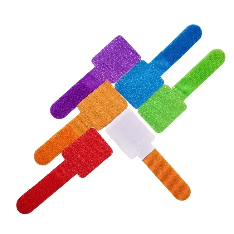New Arrival Adhesive Hook and Loop Four Colors Klettband Back Glue Releasable Cable Organizer Hook and Loop Cable Tie