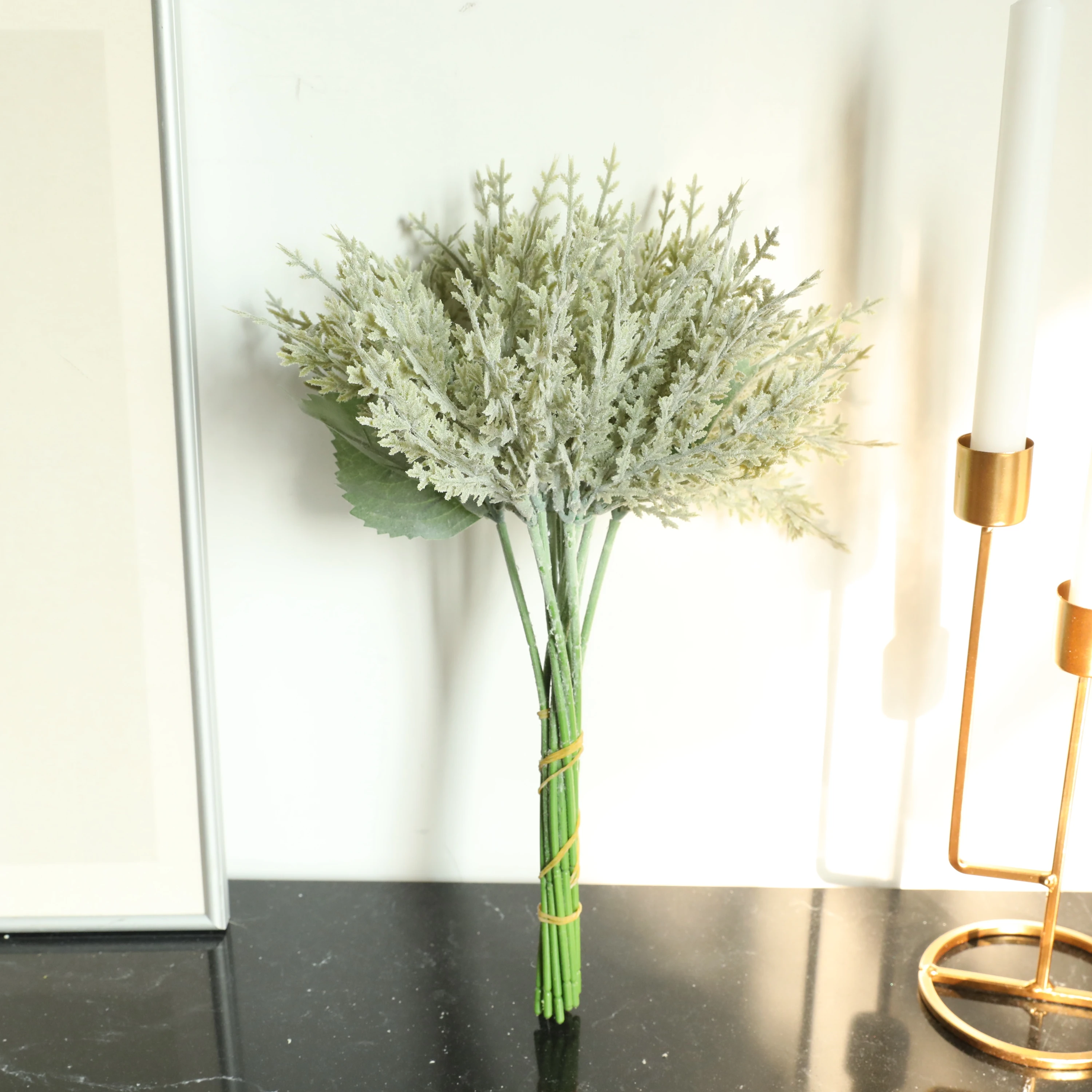 Artificial Plants For Wedding Decoration Backdrop Spray Color Big Artificial Cypress Leaves Plants