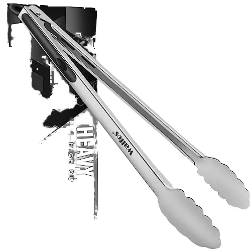 16 inch Extra Long Large Silicone Cooking Serving Tong Coated With 18/8 Stainless Steel Handle for Grill BBQ