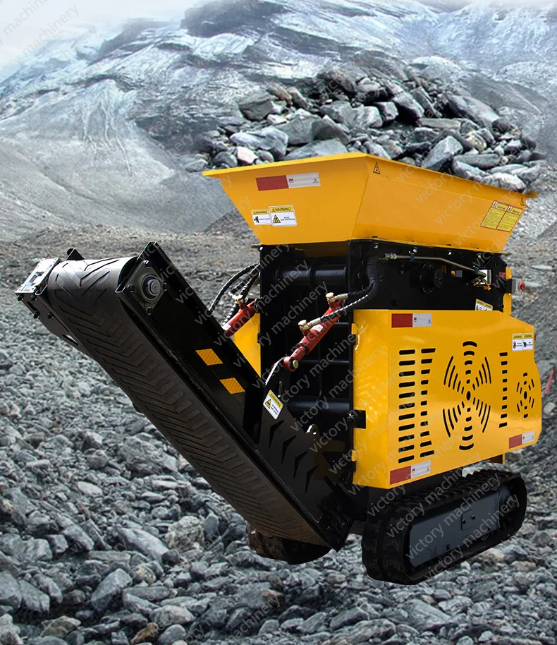 3-10 T/H Crawler Concrete Mobile Jaw Crusher Factory Price Mini Small Crawler Crusher Machine Gasoline / Diesel Engines