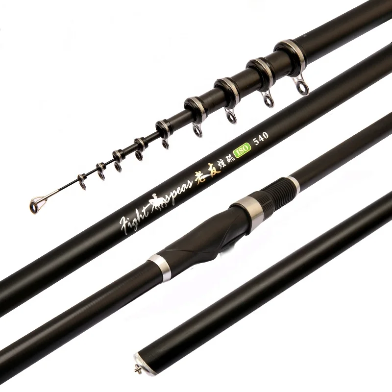New Portable5.4m 6.3m 7.2m Carp Rod Telescopic Carbon Fiber Fishing Rod Fishing Spinning Rod