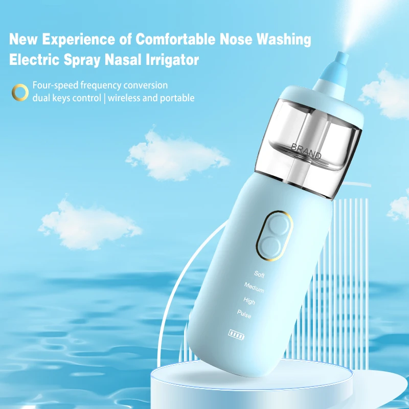 2-In-1 Syringe Irrigators Saline Wash Adult Water Pulse Device Best Irrigation Machine Baby Nasal Irrigator