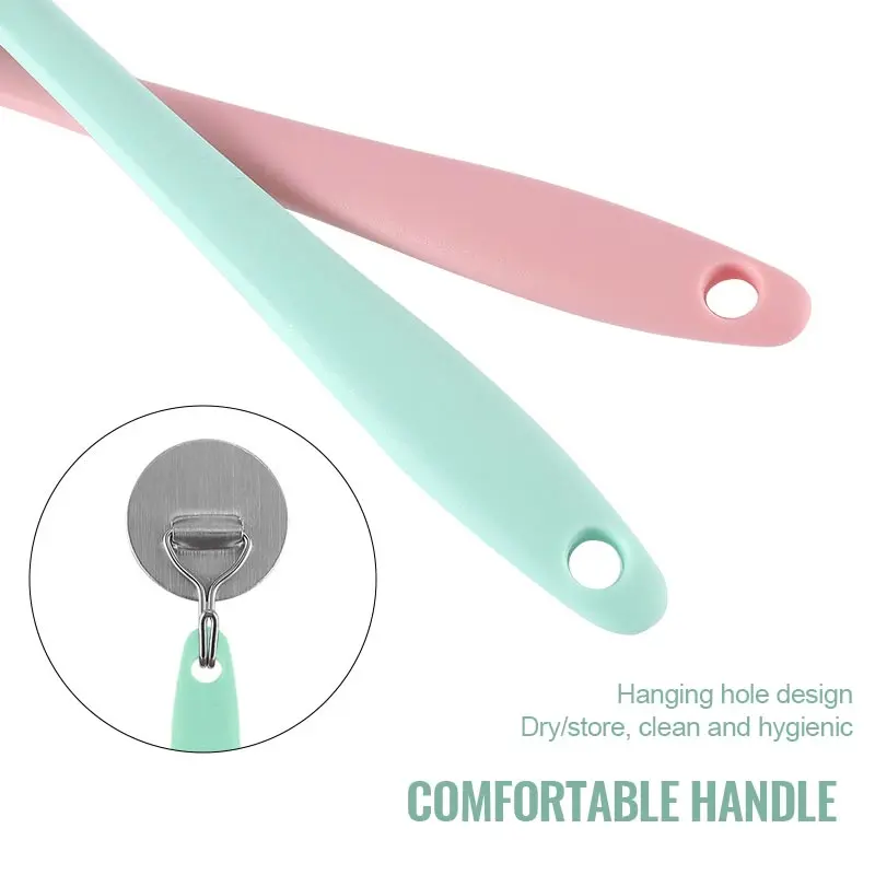 Rubber Spatula Heat Resistant Flexible Cooking Baking Silicone Spoon Spatula Scraper For Mixing Baking Serving Stirring Flipping