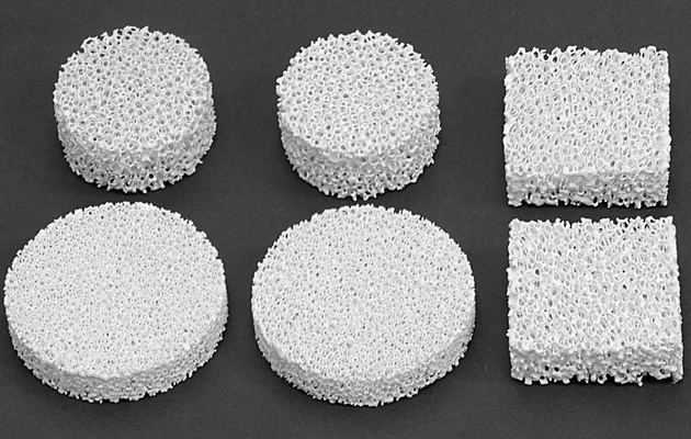 AL ceramic foam filter with typical homogenous ceramic structure for capturing inclusions in molten aluminum
