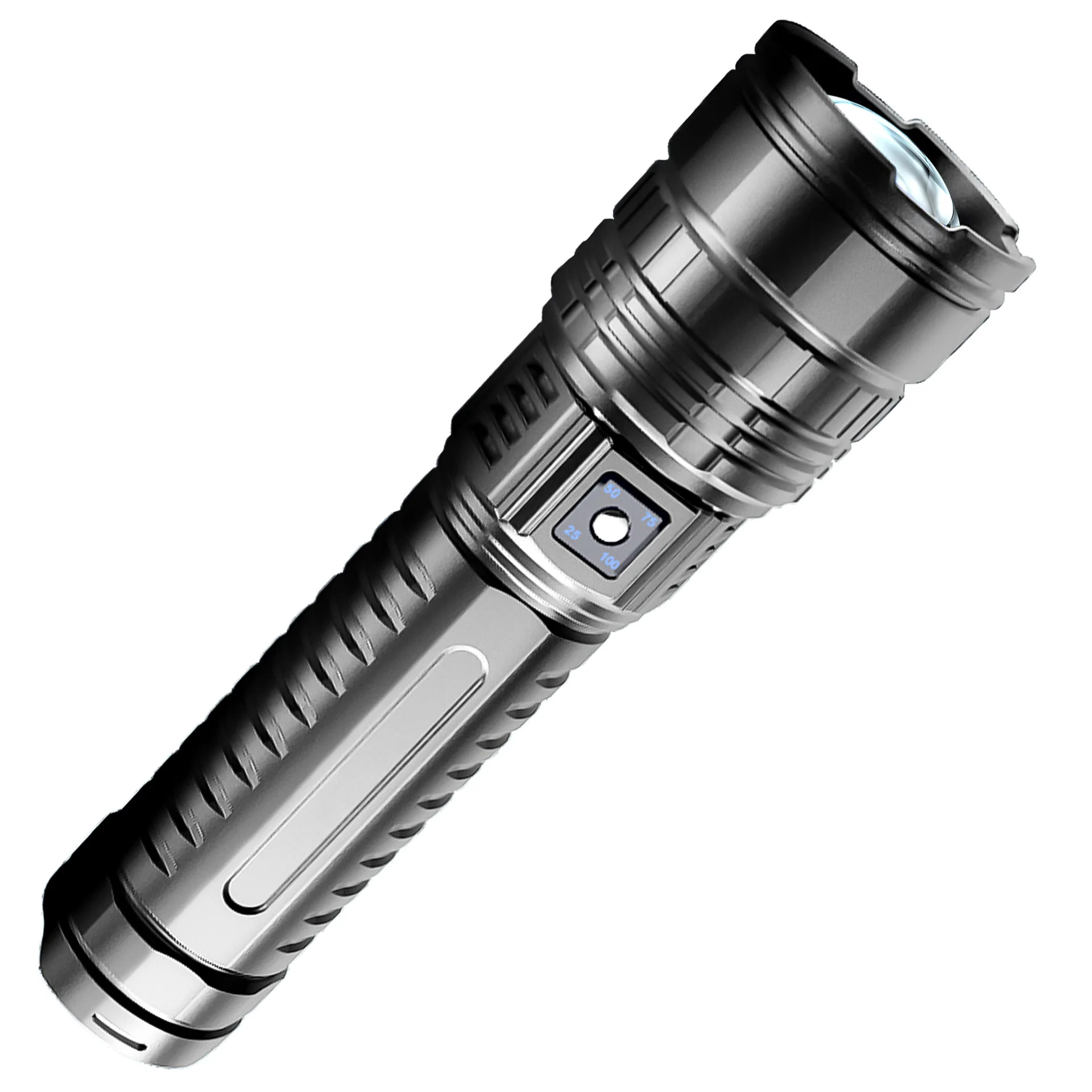 Big 5th generation white laser built-in battery rechargeable flashlight Strong zoom long-range multi-functional flashlight