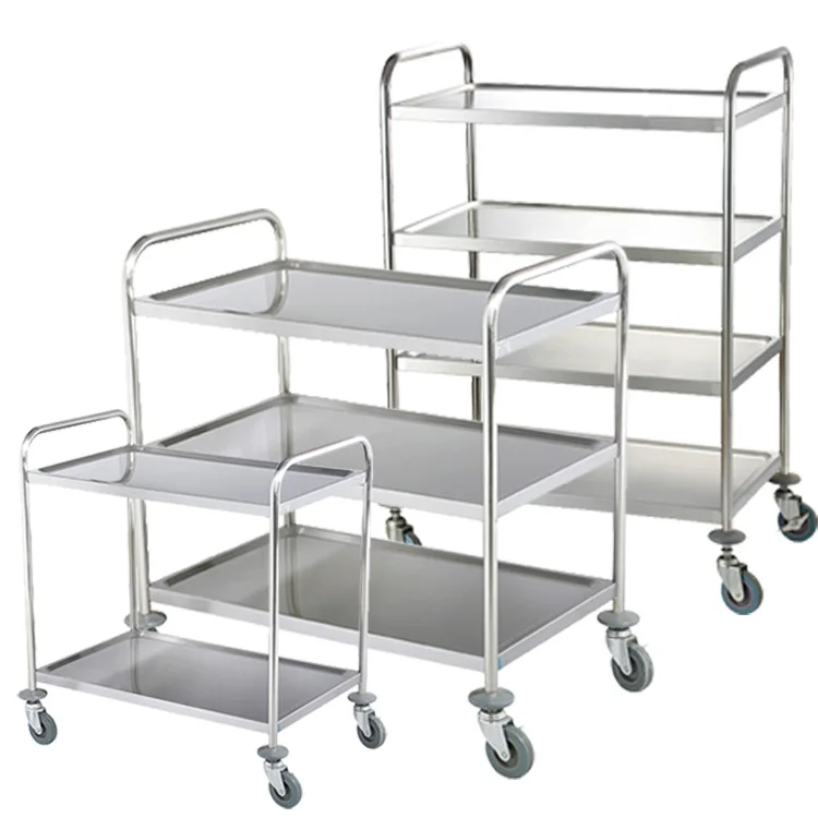 Hotel Restaurant Kitchen Food Serving Tea Hand Cart Trolleys Luxury Drink Trolley Wheel Storage Rack Cart Trunk Trolley