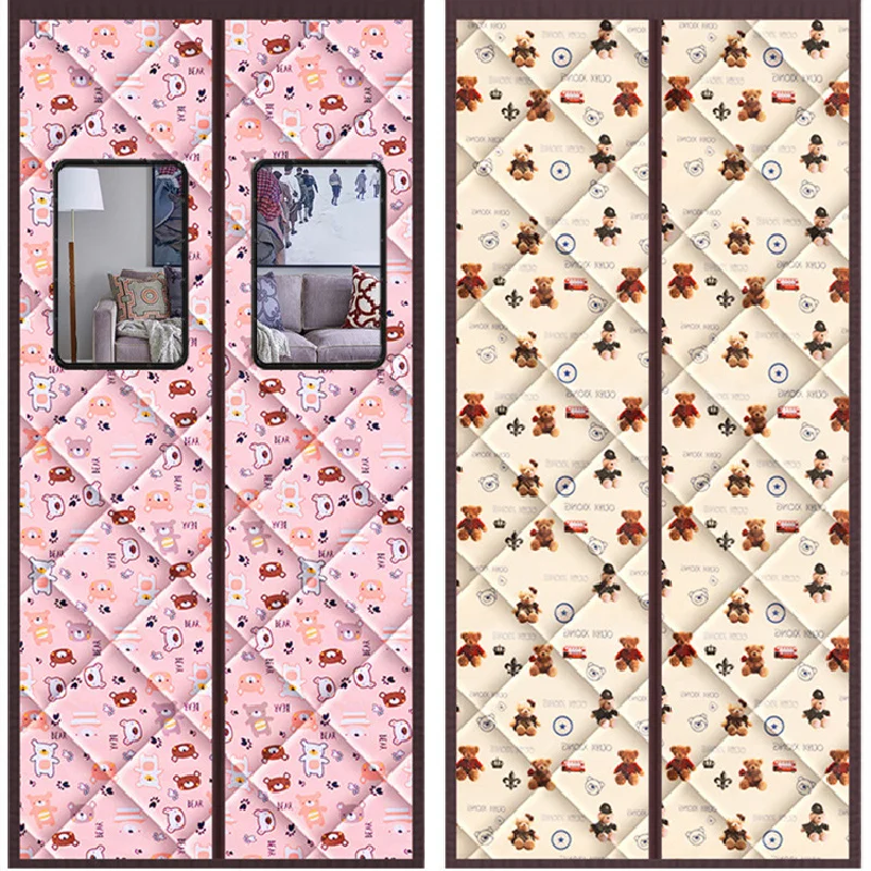 Winter windproof air conditioning cold storage partition curtain warm thick shop commercial cotton door curtain wholesale
