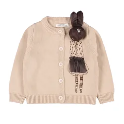 Детский свитер с рисунком куклы ручной работы Хлопковый вязаный кардиган свитеры с героями мультфильмов ручной работы