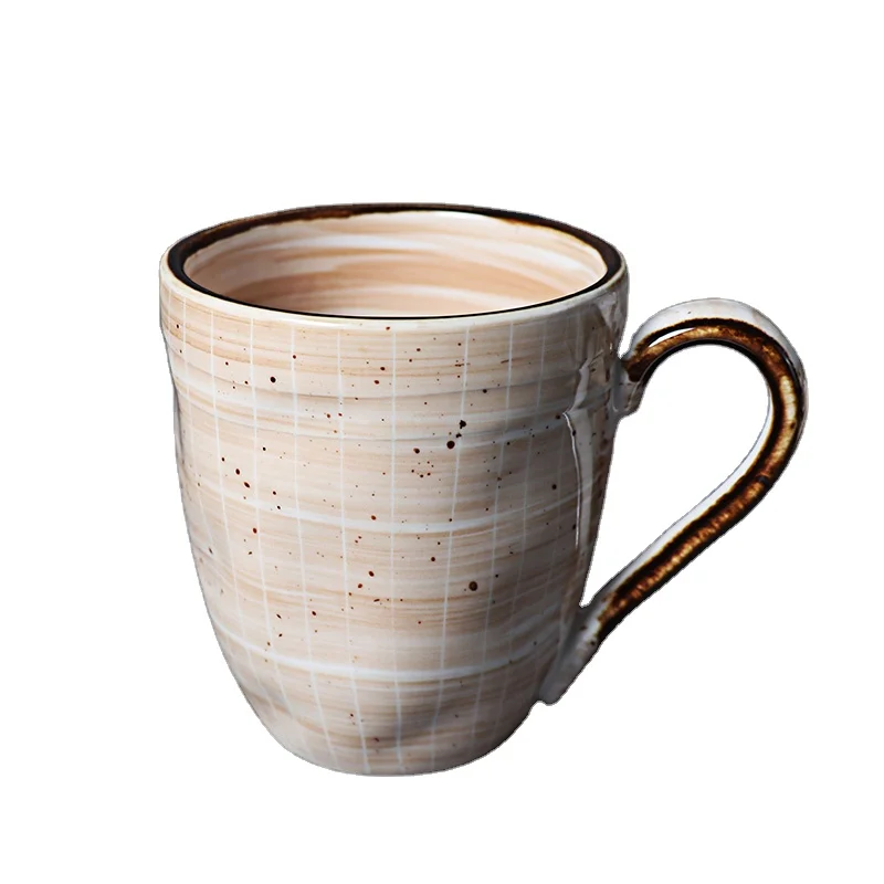 Handmade Ceramic Mug 380ml Porcelain Mug Cup 12OZ Customized Logo High Fired Glazed Drinking CUp