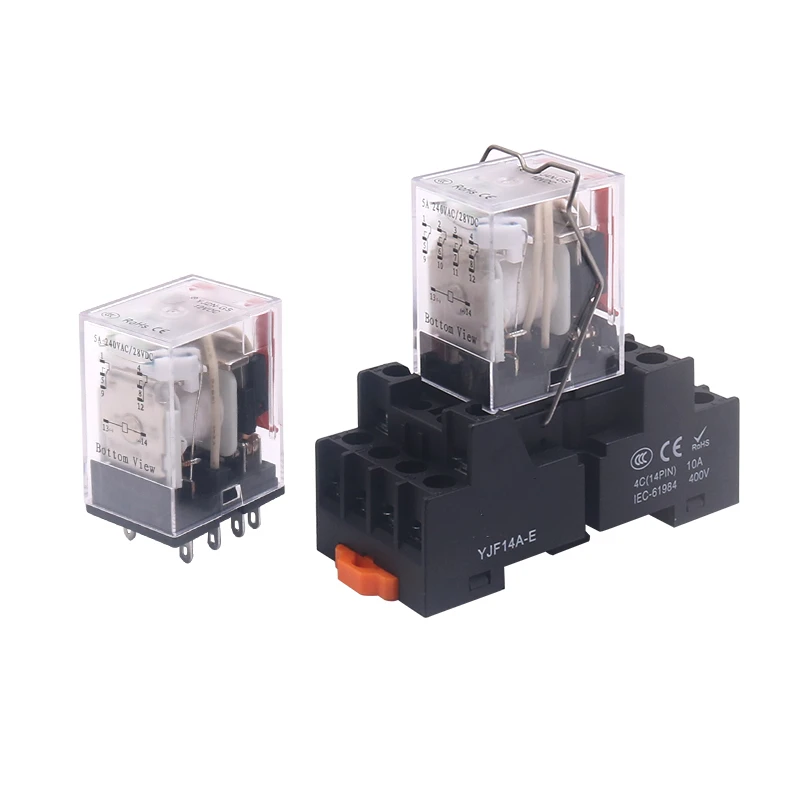 big 8pin relay Intermediate Relays DC 12V 24V AC 12V 36V 110V 220V 380V 14 Pin Electronic Electromagnetic Relay Module
