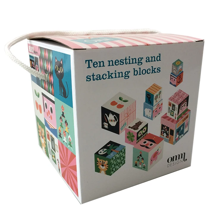 Сделанный на заказ картон 10 штук штабелируемые блоки для детей