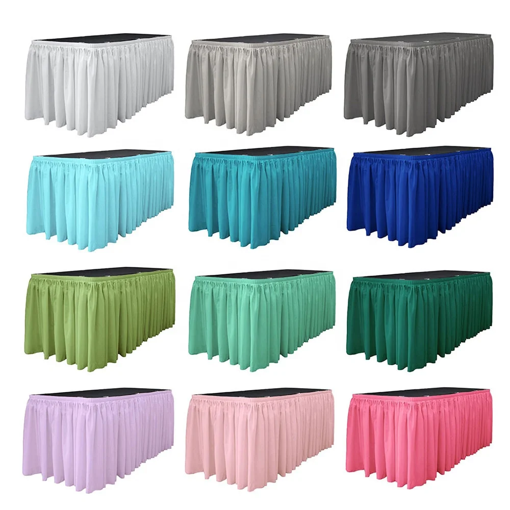  Customized Size Multi Colors Table Skirt Decoration Wedding Skirts