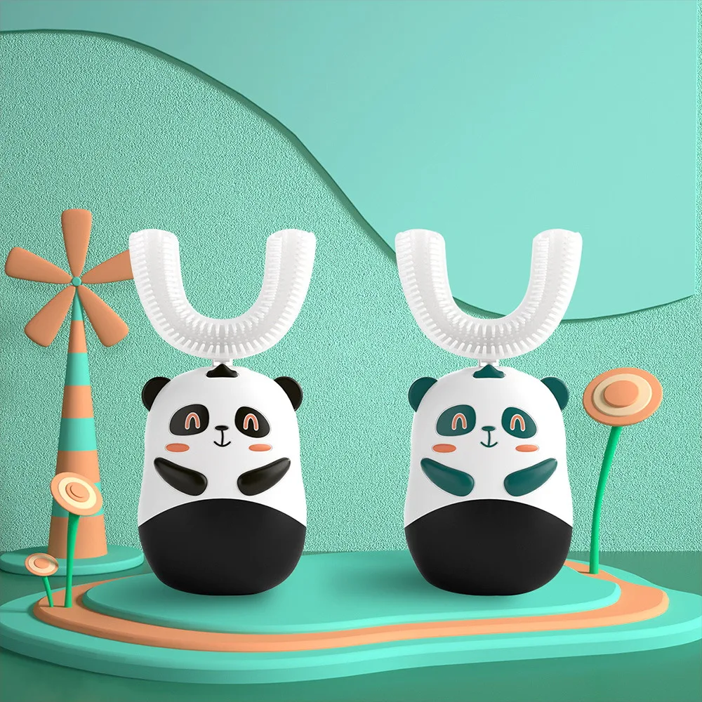  360 U-Type Cartoon Automatic Rechargeable Sonic Whitening Ultrasonic Kids Electric Toothbrush Children Tooth