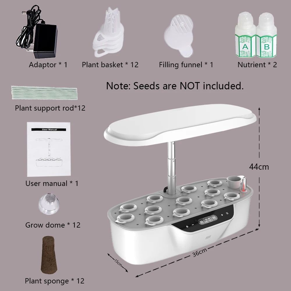Grow Fresh Food Indoor All Year Round Without Soil 12 pods led grow light hydroponic system for growing equipment indoor