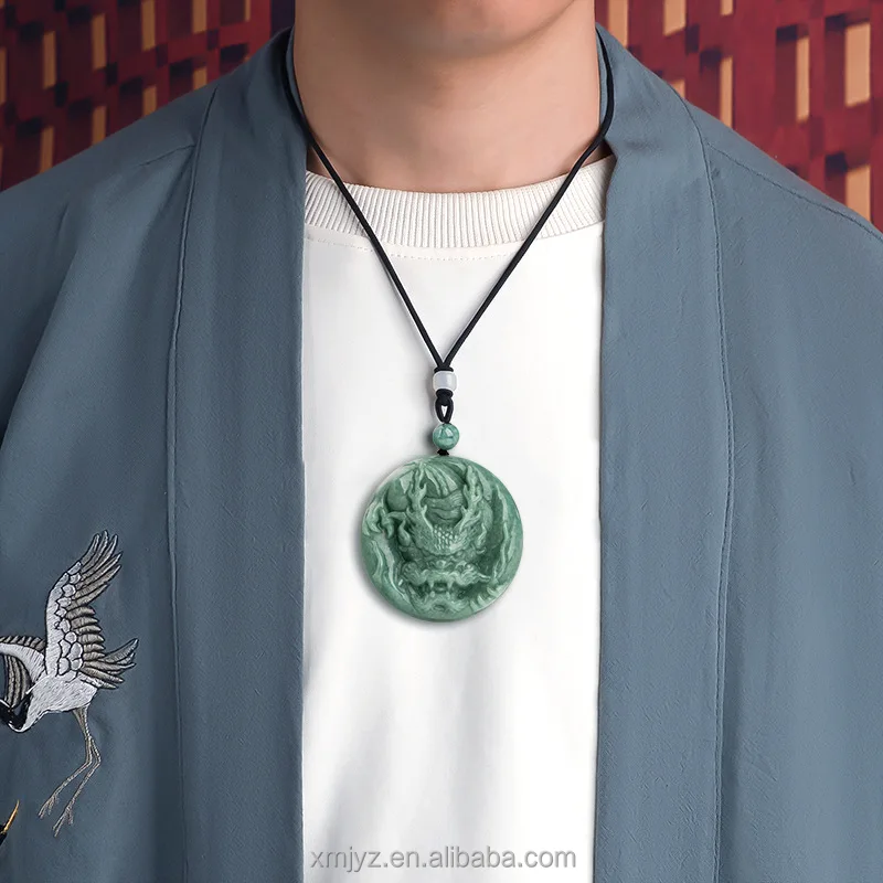 Certified Grade A Natural Jadeite Domineering Dragon King Zodiac Dragon Ice Jade Pendantmen And Women  Jade Wholesale