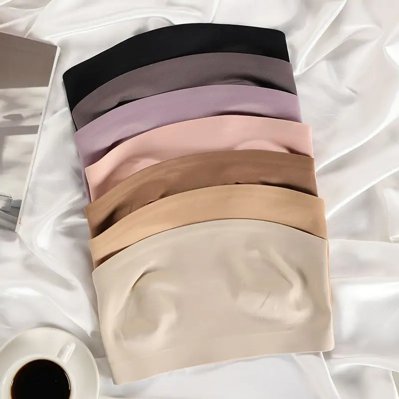 High Quality Wire Free Bra Breathable Non-Padded Strapless Bralette Non-Slip Seamless Full Cup Women Bra