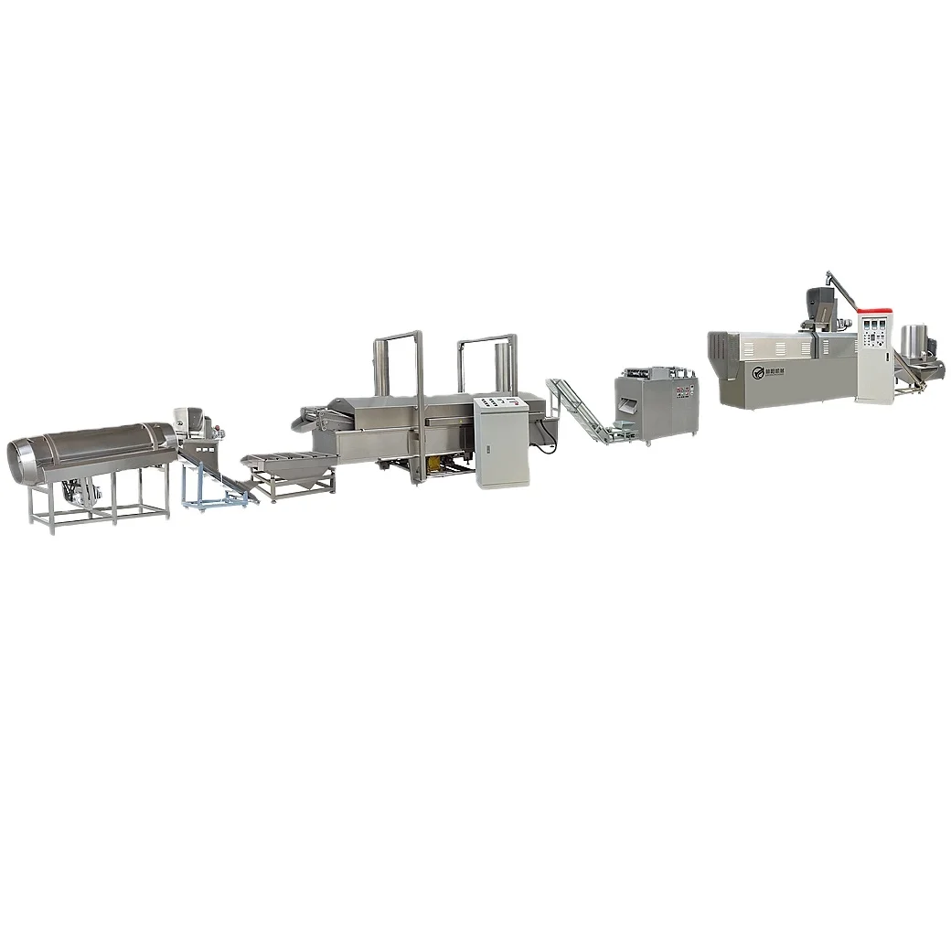 twin screw extruded wheat flour fried snack machinery