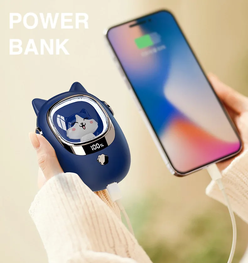 2024 Electric Cute Handwarmer Power Bank Mini Reusable Pocket Portable USB Rechargeable Hand Warmer for Women Men