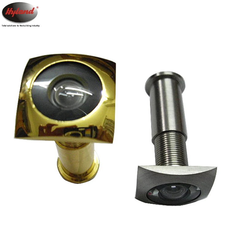 Wide Angle Square Type Door Peephole Viewer, Hyland OEM DV11  Brass Material  Wooden Door Viewer