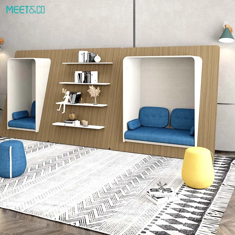 Office furniture library sofa booth leisure chatting seating wholesale privacy meeting pods office meeting sofa