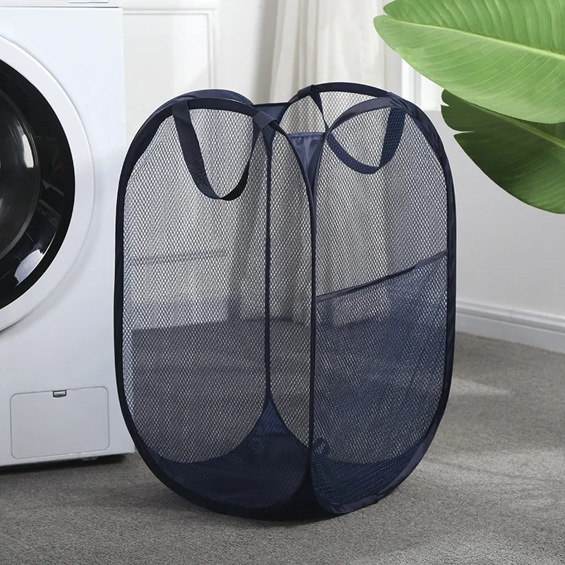 Small Collapsible Kids Hamper Fold-up Office Storage Bin Pop Up Laundry Sorter Basket for Bedroom Closet Living Room Travel Camp