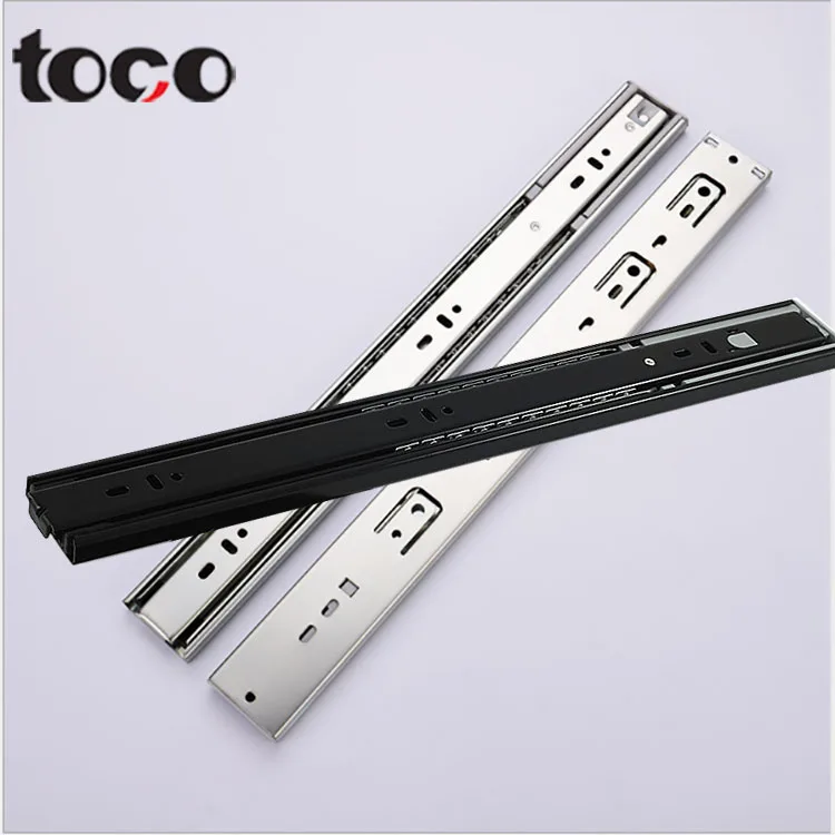 Toco Load Rating Aluminium alloy steel Two way slide rail drawer slide customized telescopic slides