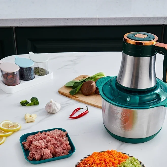 Portable 3L Plastic Food Fruit Mixer Food Processor Vegetable Chopper Home Meat Grinder