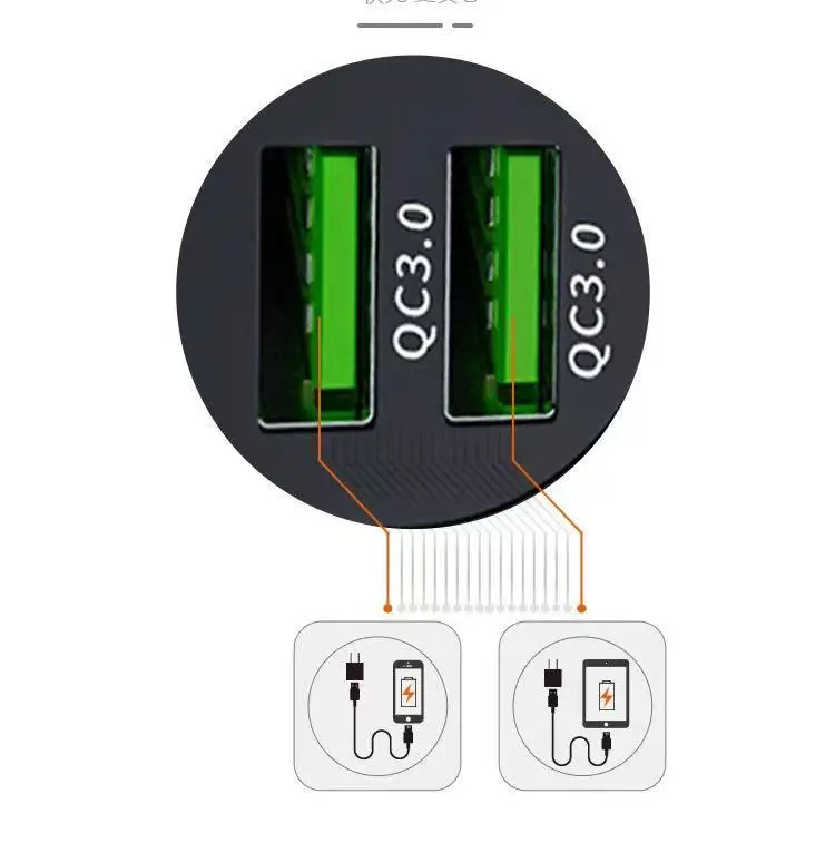 Автомобильное зарядное устройство с двумя USB-портами 36 Вт 6