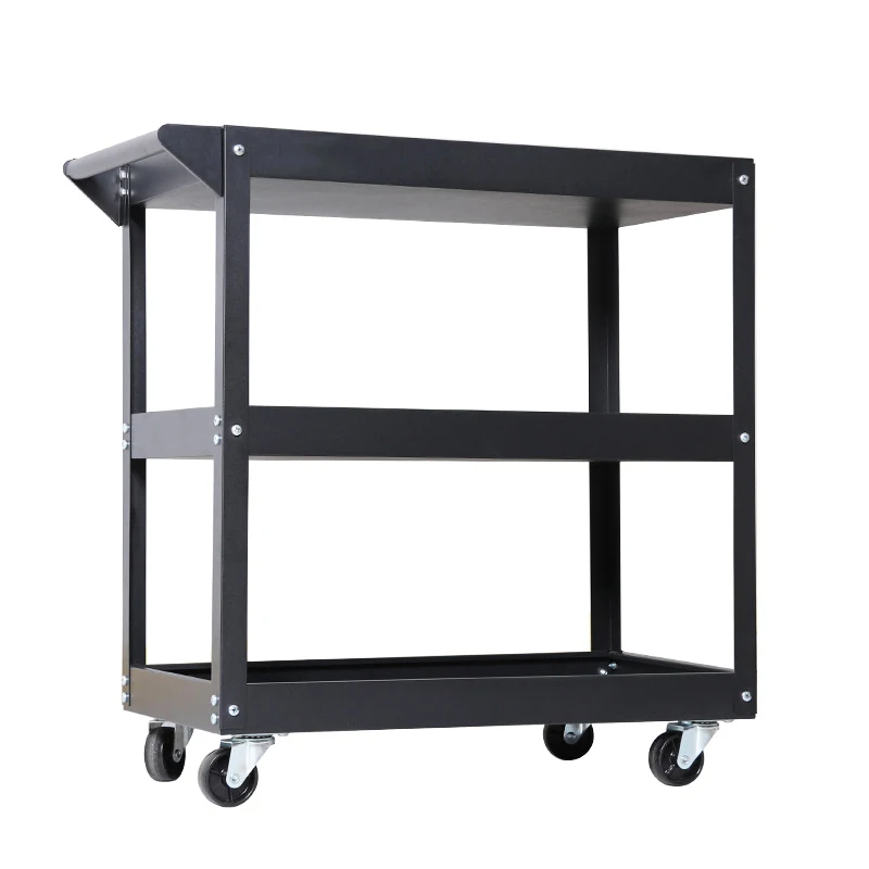 330 Lbs 3 Tier Steel Utility Tools Garage Warehouse Repair Shop Organizer Capacity Industrial Service Cart Rolling Tool Carts