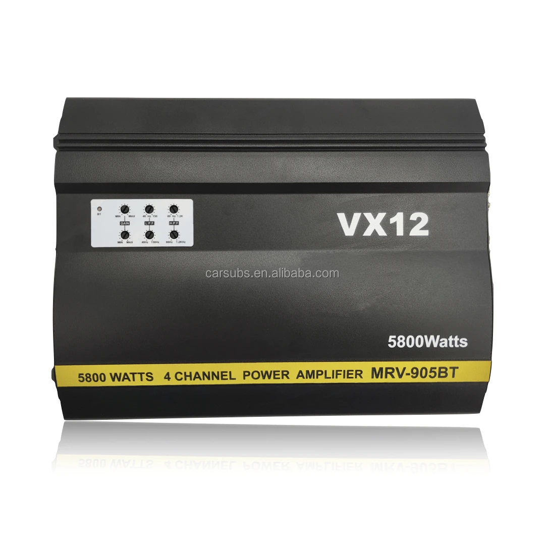 Sound Quality Customized RMS 75W 4CH Car Subwoofer Speaker Amplifier 4 Channels Peak 5800W Full range Car Amplifier Class AB