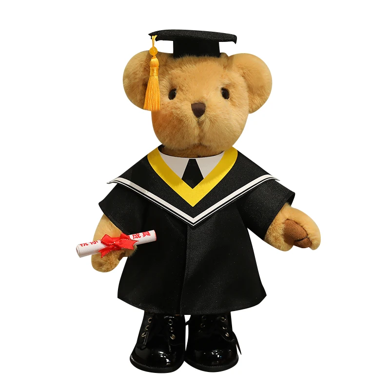 2024 soft toys custom plush doctor hat doll teddy bears soft stuffed graduation bear animal toy