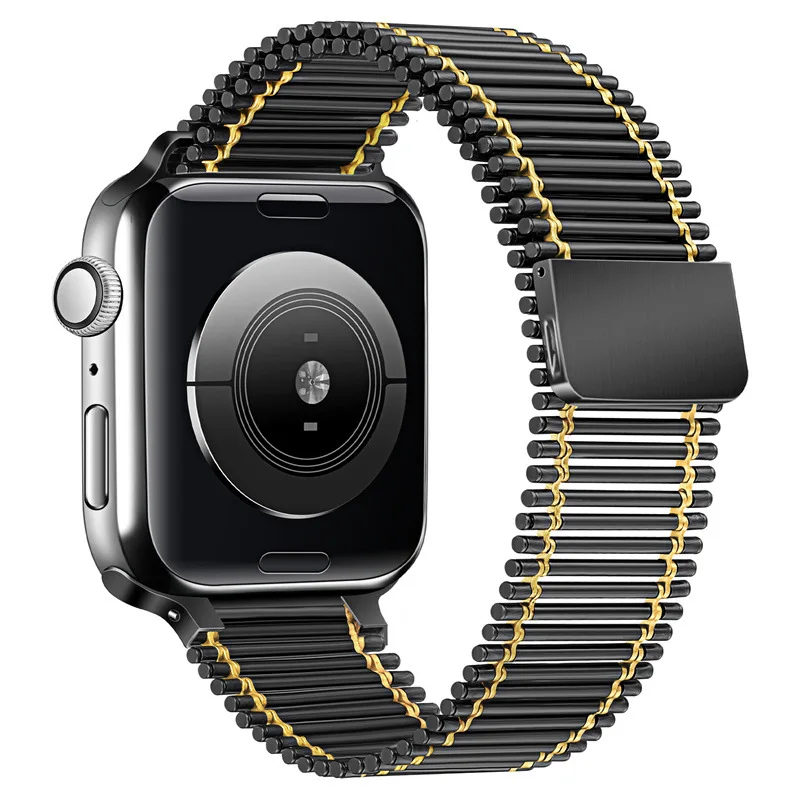 Magnetic Stainless Steel Metal Watch Strap 41 42 44 45 Mm Watch Band For Iwatch Se Series Wristband For Apple