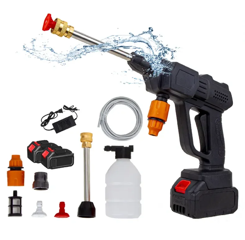 Wireless Car Washer Cleaning Machine Portable High Pressure 24V Car Wash Water  Gun