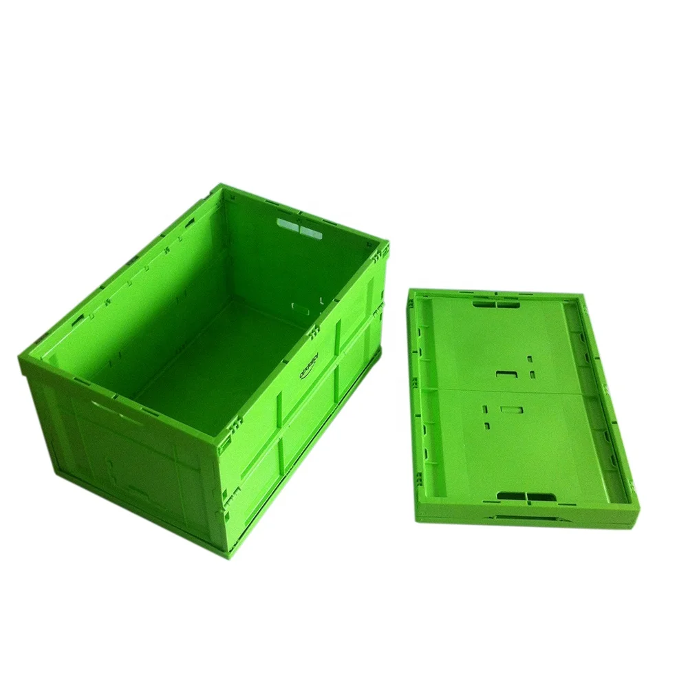 60L/Folding Crates/ Foldable/ Stackable/Save Space and Freight Cost/Solid/With Lid/100% Virgin PP/100% Recyclable/Made in China