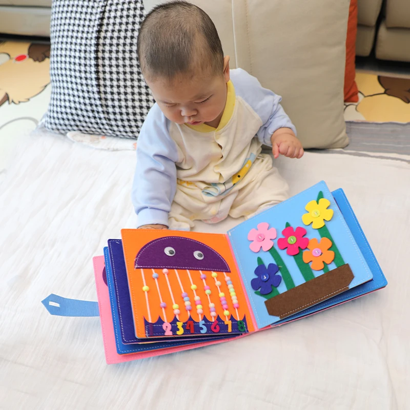 New Educational Busy Board Book Kids Sensory Montessor Tos Activities leaming Board Felt Toddler Busy Board For Kid