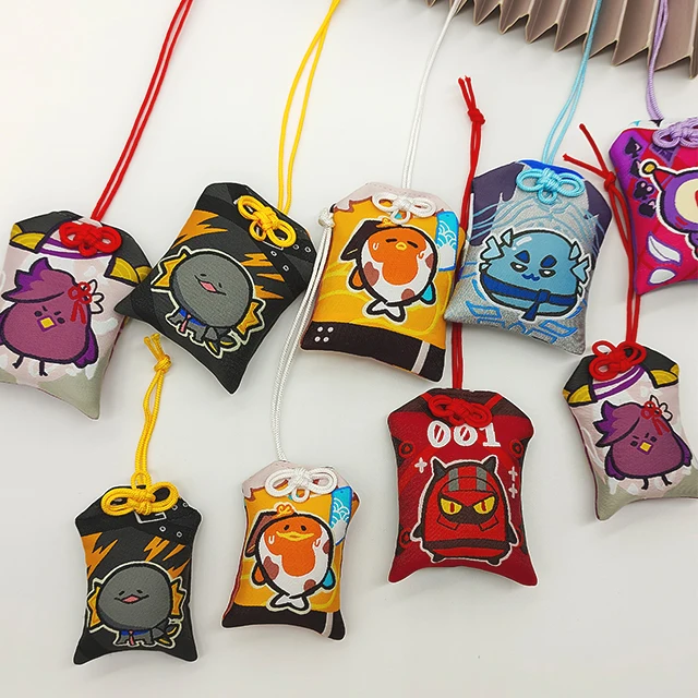 Embroidered Japanese Omamori Charm Amulet Hanging Sachet Lucky Charms oMaMori