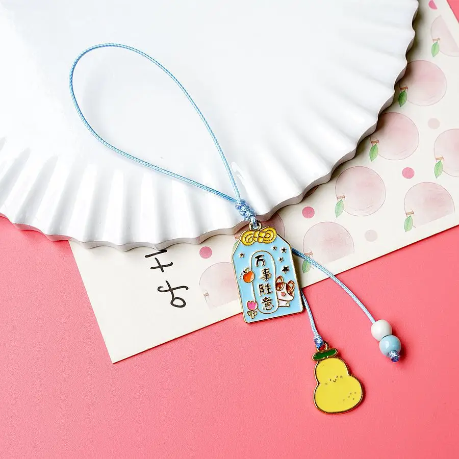 2023 New Lucky Good luck Persimmon Ruyi mobile phone small pendant ornament mobile phone lanyard wholesale for all smartphones