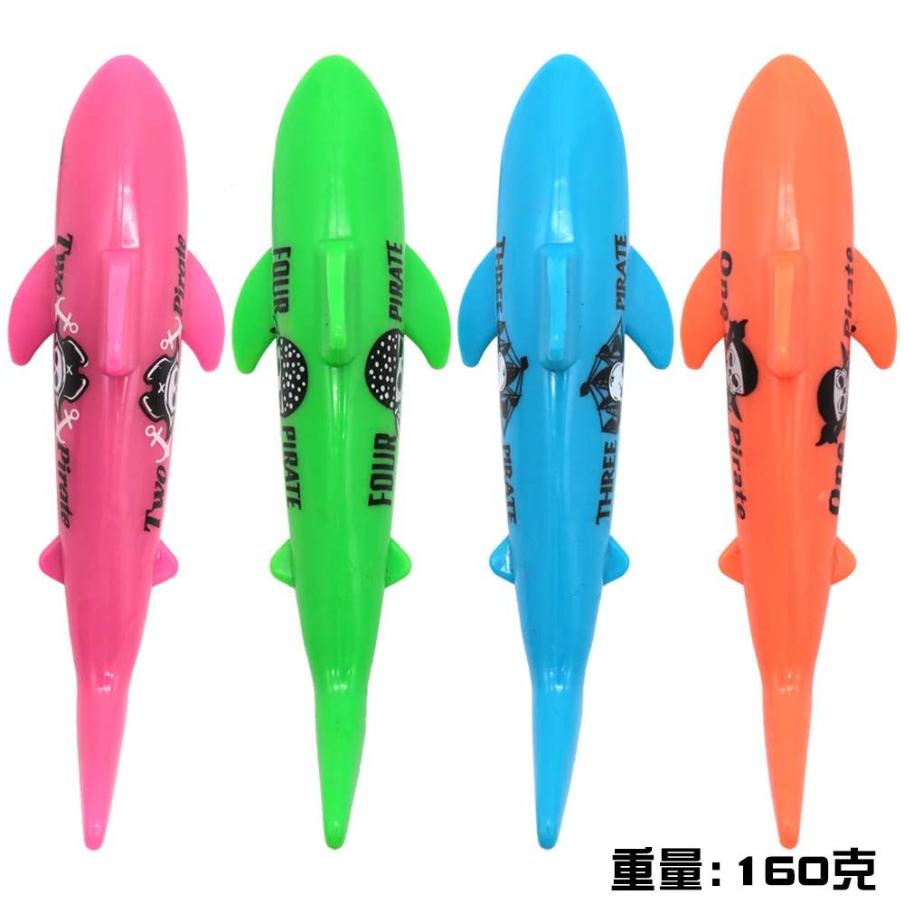 2023 summer kids pool swimming toys diving torpedo water toy dive toy pirate shark fish set